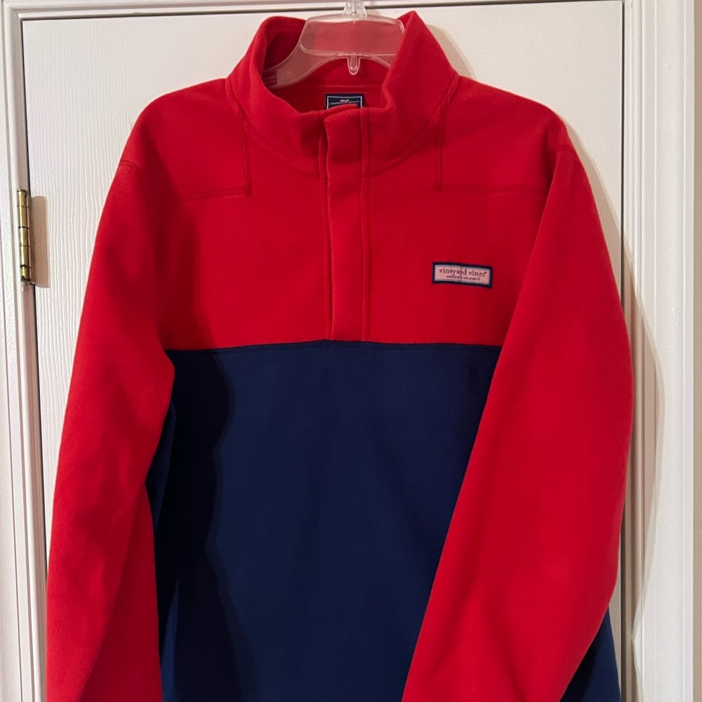 Vineyard Vines men’s 1/4 snap fleece sz lrg